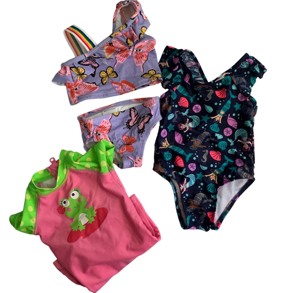 Hanna Andersson, Cat and Jack and Wave Zone Toddler Swim Suit Lot